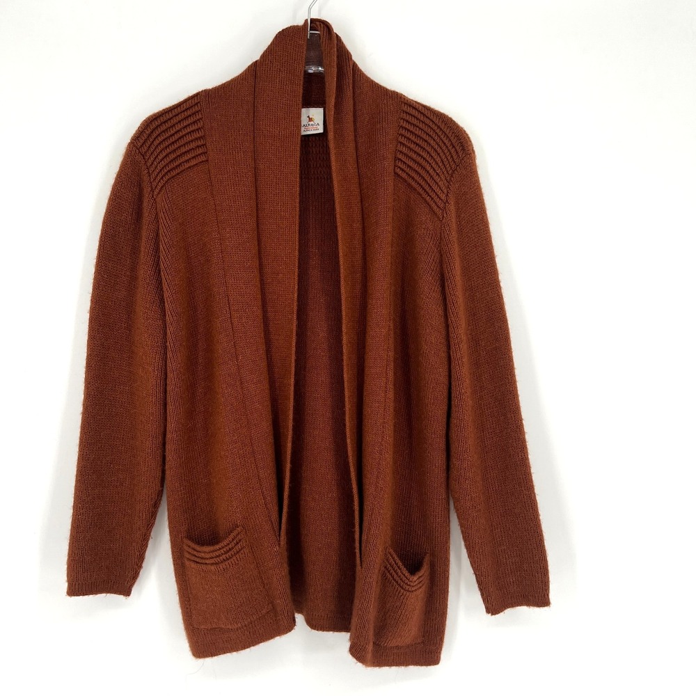 Alpaca Warehouse Cardigan Womens M/L Brown Knit‎ Cozy Classic Basic Boho